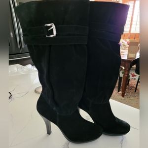Michael Kors black suede boots
